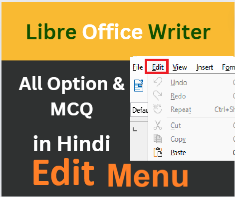 Edit menu bar in libre office write