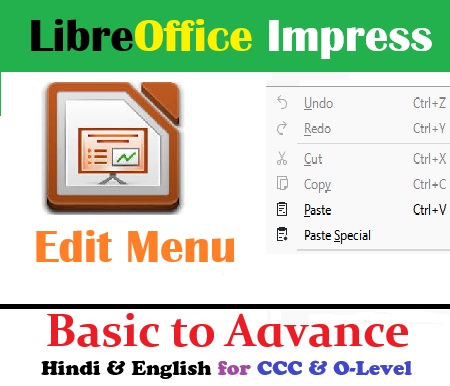 LibreOffice Impress Edit Menu in Hindi